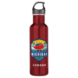 State Pride Michigan Stainless Steel Water Bottle