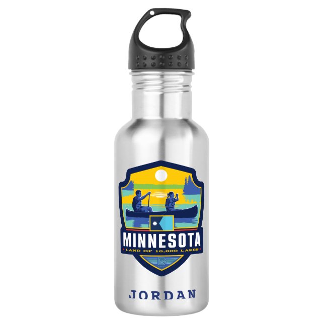 State Pride | Minnesota Stainless Steel Water Bottle (Front)