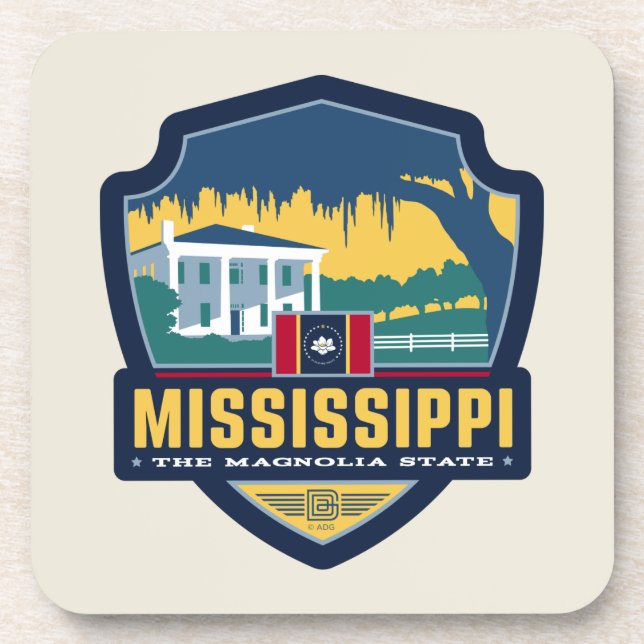State Pride | Mississippi Beverage Coaster (Front)