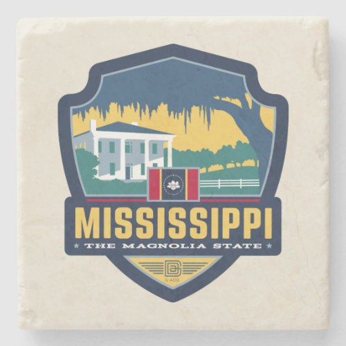 State Pride  Mississippi Stone Coaster