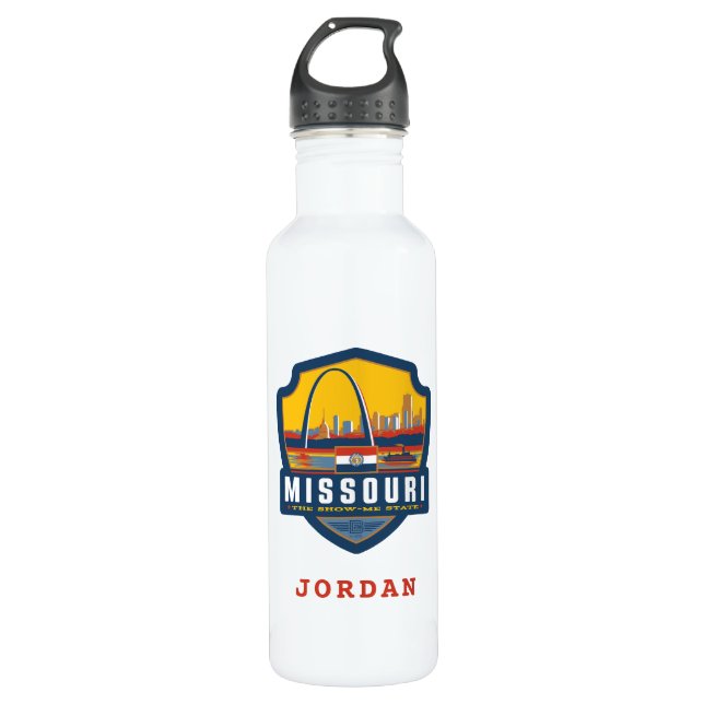 State Pride | Missouri Stainless Steel Water Bottle (Front)