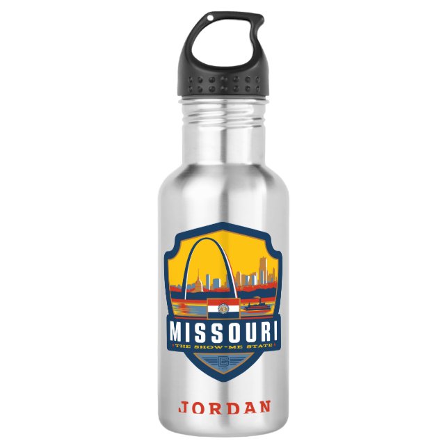 State Pride | Missouri Stainless Steel Water Bottle (Front)
