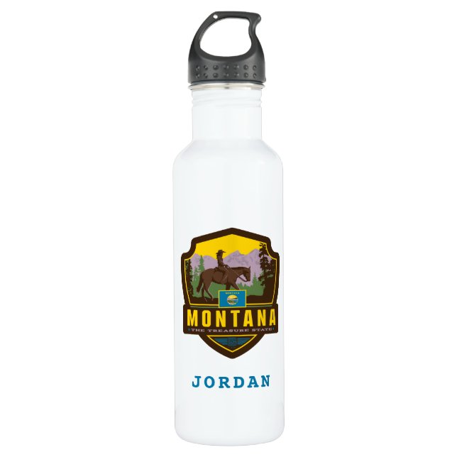 State Pride | Montana Stainless Steel Water Bottle (Front)
