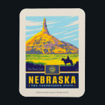 State Pride | Nebraska Magnet<br><div class="desc">Anderson Design Group is an award-winning illustration and design firm in Nashville,  Tennessee. Founder Joel Anderson directs a team of talented artists to create original poster art that looks like classic vintage advertising prints from the 1920s to the 1960s.</div>