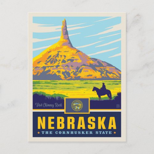 State Pride  Nebraska Postcard