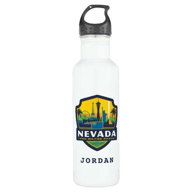 State Pride | Nevada Stainless Steel Water Bottle (Front)