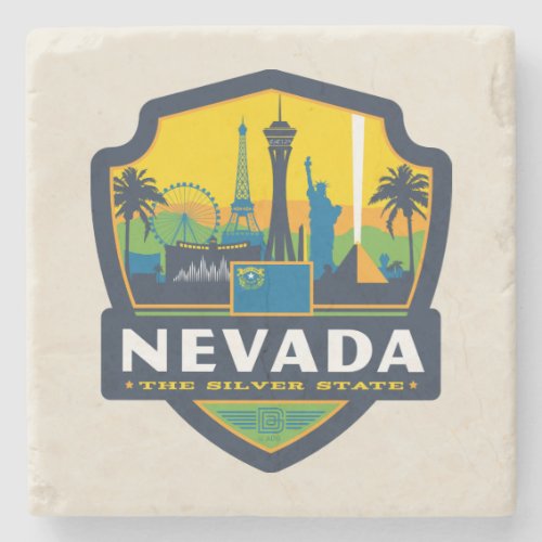 State Pride  Nevada Stone Coaster