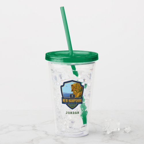 State Pride  New Hampshire Acrylic Tumbler