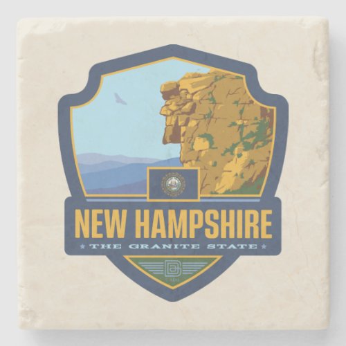 State Pride  New Hampshire Stone Coaster