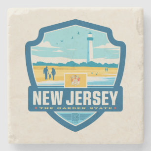 State Pride New Jersey Stone Coaster