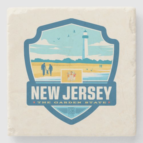 State Pride  New Jersey Stone Coaster