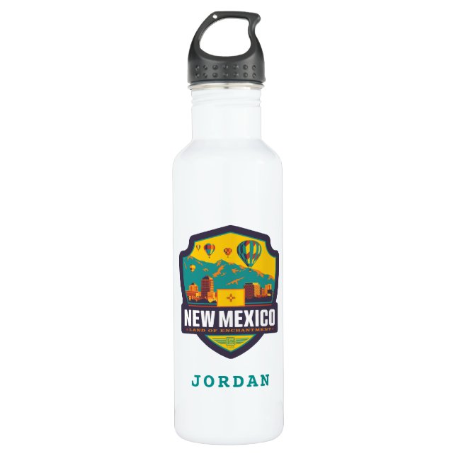 State Pride | New Mexico Stainless Steel Water Bottle (Front)