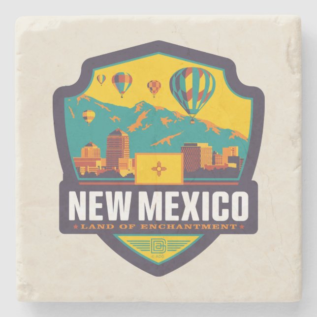 State Pride | New Mexico Stone Coaster (Front)