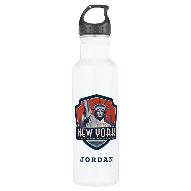 State Pride | New York Stainless Steel Water Bottle (Front)