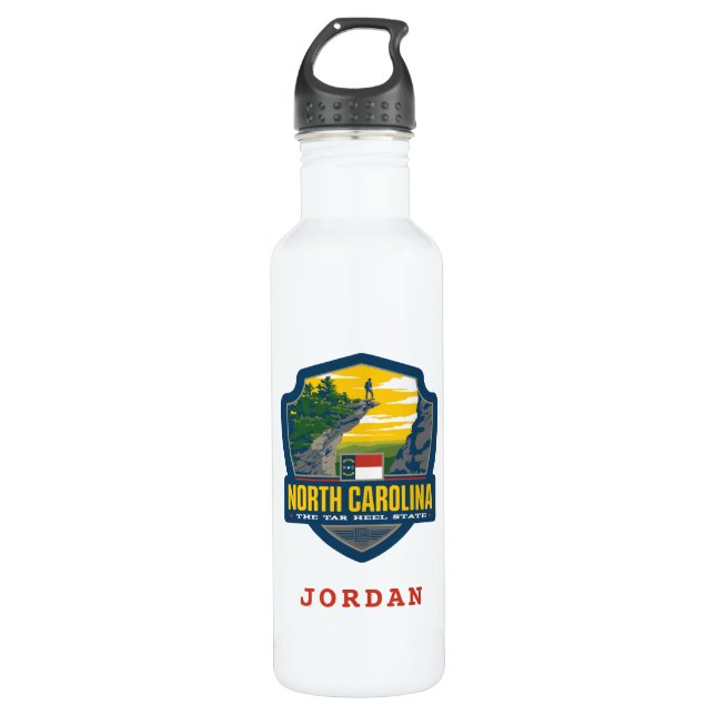 State Pride | North Carolina Stainless Steel Water Bottle (Front)