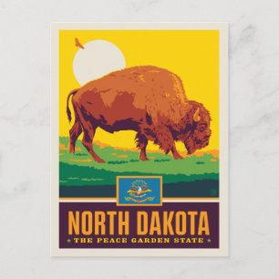State Pride North Dakota Postcard