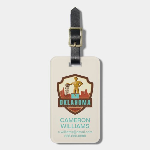 State Pride  Oklahoma Luggage Tag