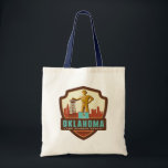 State Pride | Oklahoma Tote Bag<br><div class="desc">Anderson Design Group is an award-winning illustration and design firm in Nashville,  Tennessee. Founder Joel Anderson directs a team of talented artists to create original poster art that looks like classic vintage advertising prints from the 1920s to the 1960s.</div>