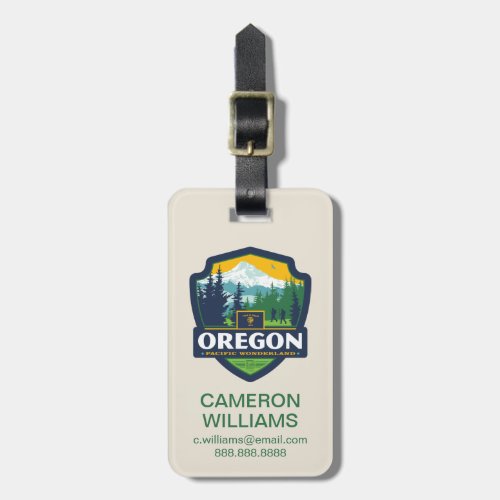State Pride  Oregon Luggage Tag