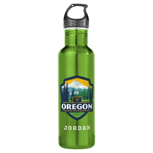 State Pride | Oregon Stainless Steel Water Bottle (Front)