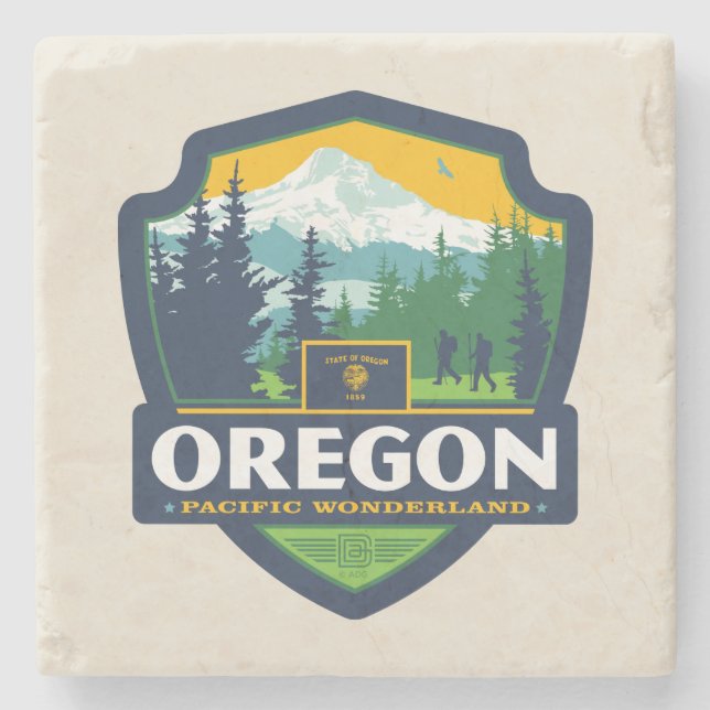 State Pride | Oregon Stone Coaster (Front)