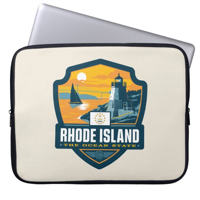 State Pride | Rhode Island Laptop Sleeve (Front)