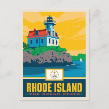 State Pride | Rhode Island Postcard by AndersonDesignGroup at Zazzle