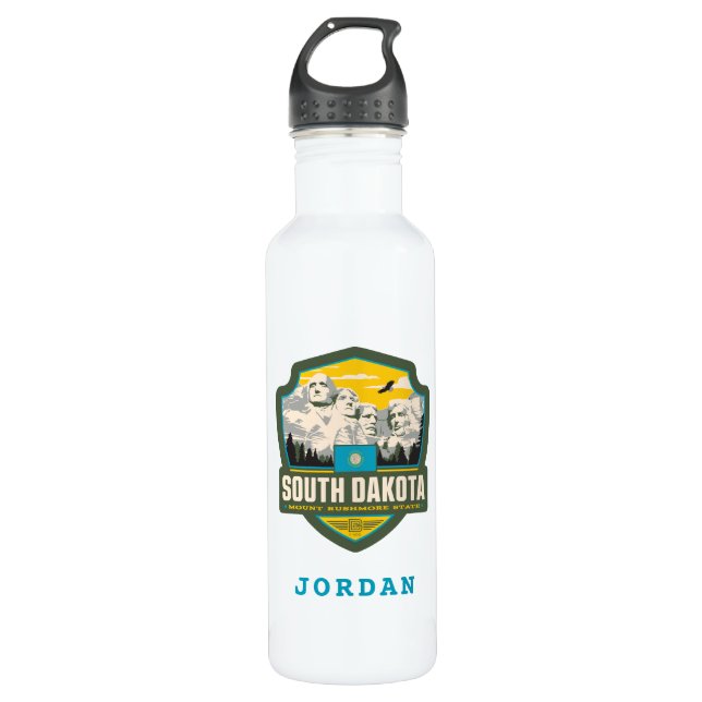 State Pride | South Dakota Stainless Steel Water Bottle (Front)