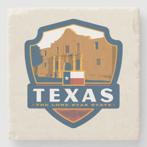 State Pride  Texas Stone Coaster