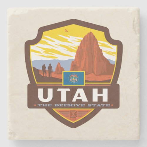 State Pride  Utah Stone Coaster