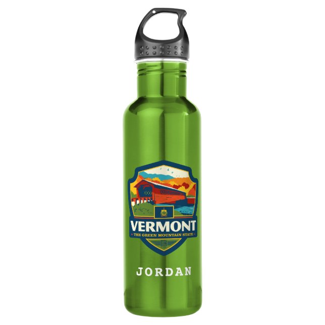 State Pride | Vermont Stainless Steel Water Bottle (Front)