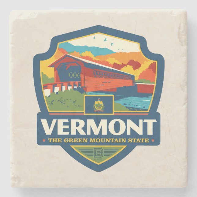 State Pride | Vermont Stone Coaster (Front)