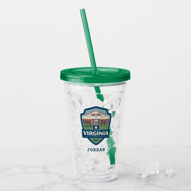 State Pride | Virginia Acrylic Tumbler (Front Ice)