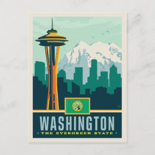 State Pride Washington Postcard