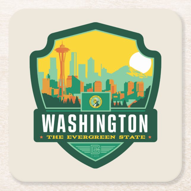State Pride | Washington Square Paper Coaster (Front)