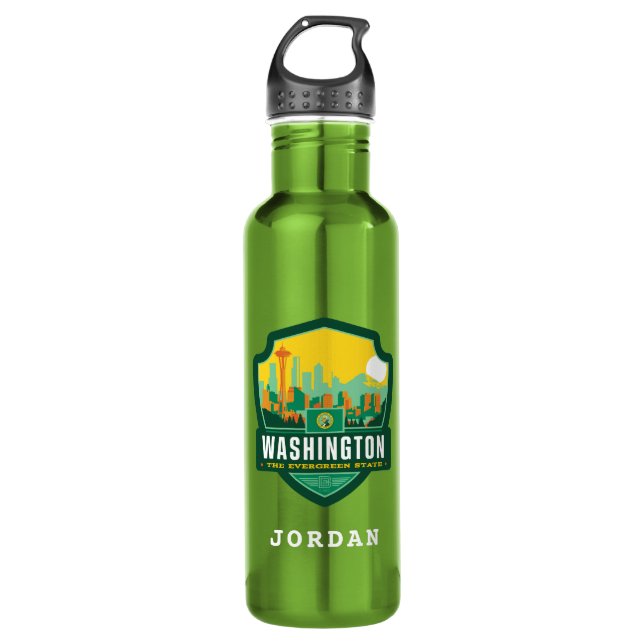 State Pride | Washington Stainless Steel Water Bottle (Front)