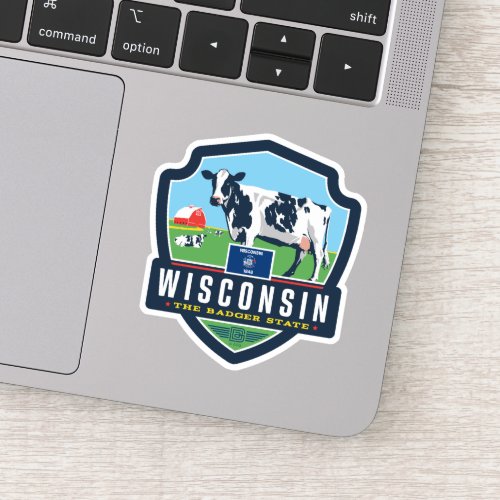 State Pride  Wisconsin 2 Sticker