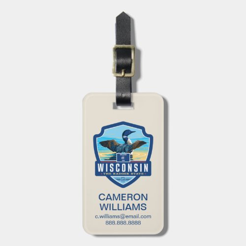 State Pride  Wisconsin Luggage Tag