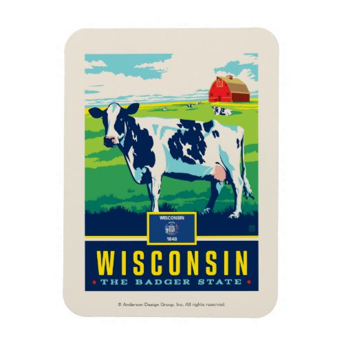 State Pride  Wisconsin Magnet