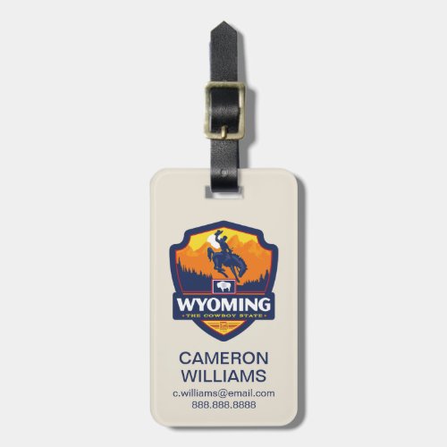 State Pride  Wyoming Luggage Tag