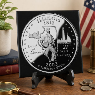 State Quarter of Illinois Reverse Side Faux Tile