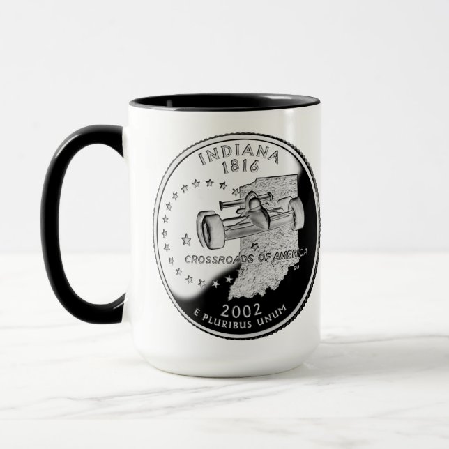 State Quarter of Indiana Reverse Side Faux Mug (Left)