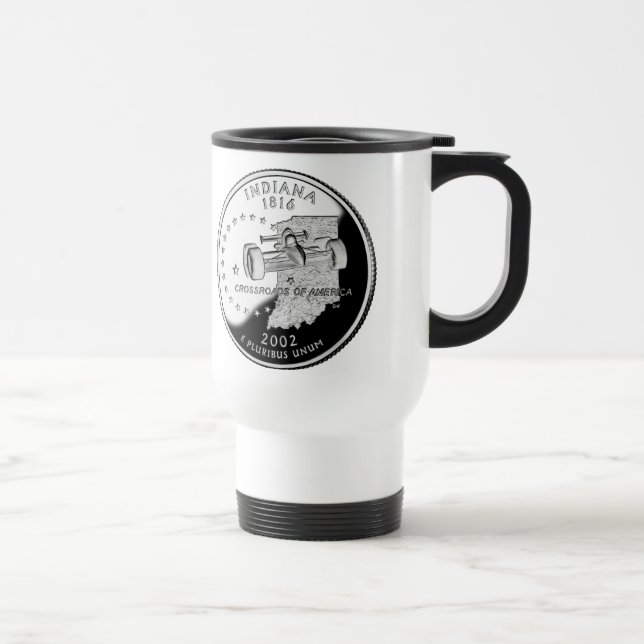 State Quarter of Indiana Reverse Side Faux Travel Mug (Right)