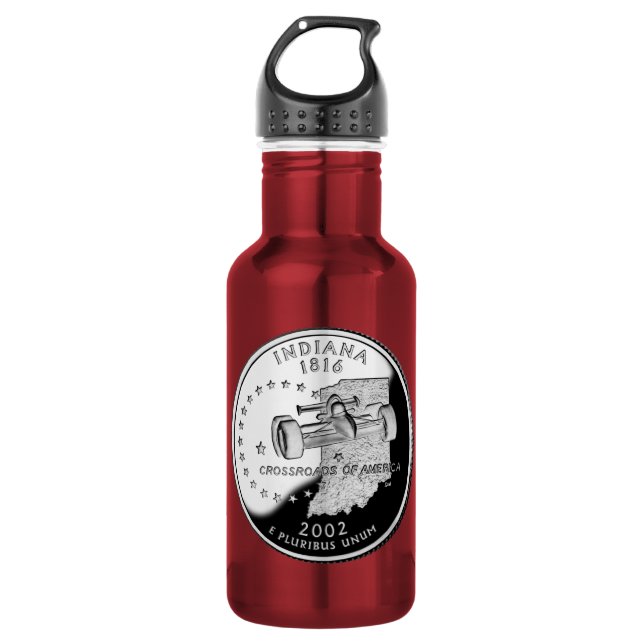 State Quarter of Indiana Reverse Side Faux Water Bottle (Front)