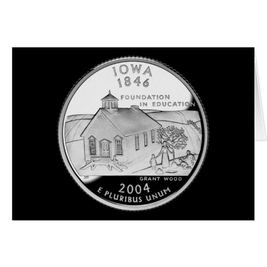State Quarter of Iowa Reverse Side Faux Cards (Front Horizontal)