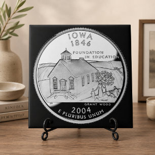 State Quarter of Iowa Reverse Side Faux Ceramic Tile