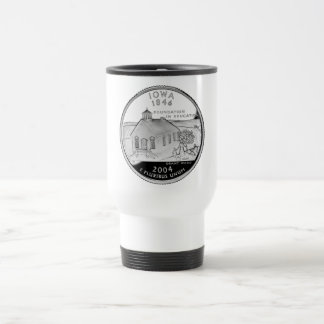 State Quarter of Iowa Reverse Side Faux Travel Mug