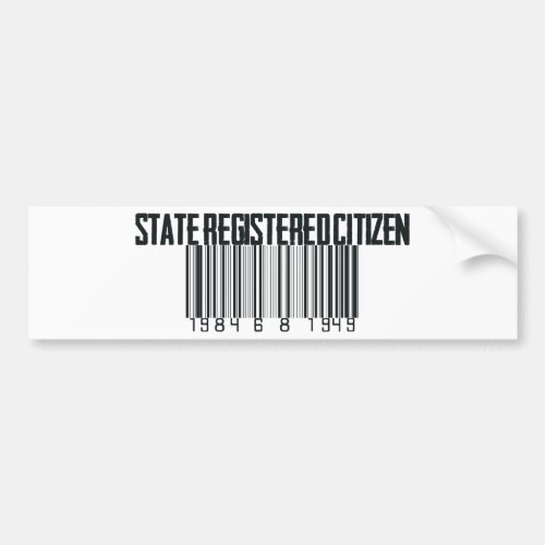 State Registered Bumper Sticker