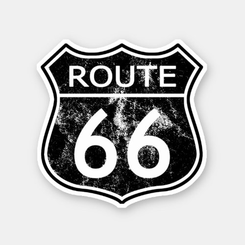 State Route 66 Travel Sticker Faded