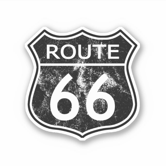 State Route 66 Travel Sticker Faded (Front)